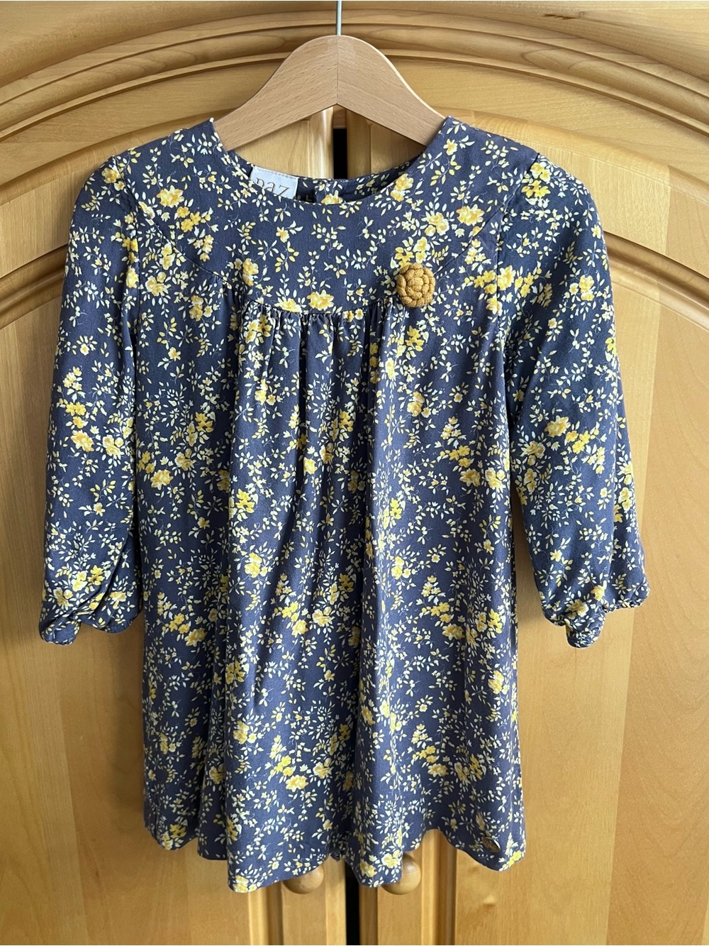 Paz Rodriquez blue and yellow floral girl’s dress 36 months